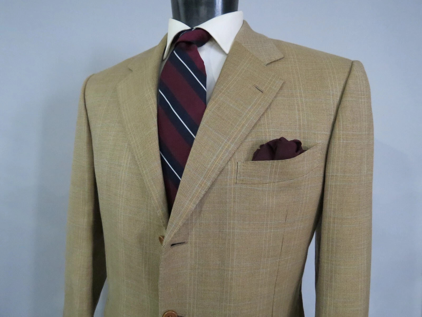 Gorgeous Battistoni Italy 100% pure cashmere window pane sport coat 44 L | eBay US