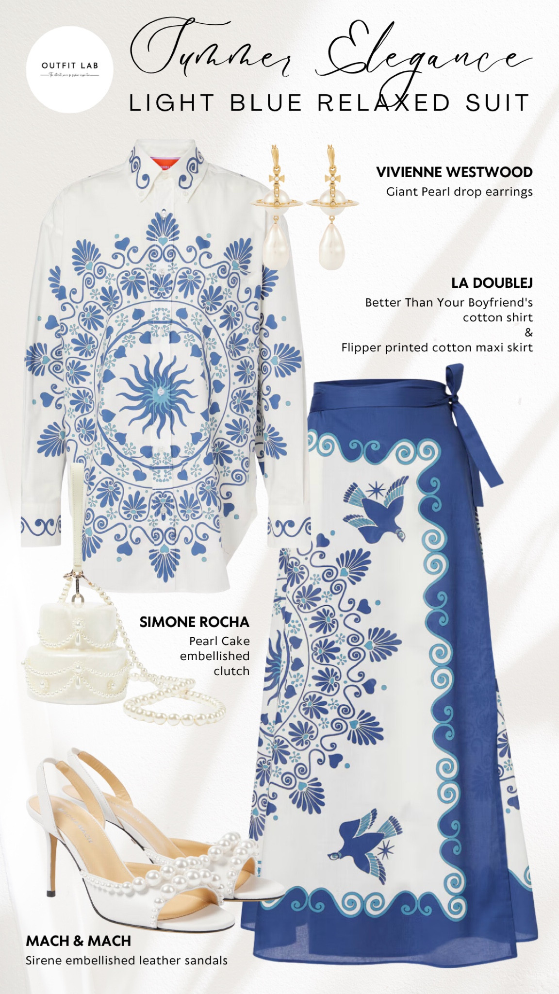 Summer Elegance: Light Blue Relaxed Suit – Shop Now!

Embrace summer elegance with this relaxed light blue suit. Featuring a chic La DoubleJ skirt and shirt for a sophisticated yet comfortable look. Pair it with stylish Mach & Mach sandals and carry your essentials in a trendy Simone Rocha clutch. Complete the ensemble with dazzling Vivienne Westwood earrings. Perfect for any summer occasion, this outfit ensures you stay fashionable and elegant. Shop now to elevate your summer wardrobe with this stunning light blue ensemble!

#LTKParties #LTKStyleTip #LTKSeasonal
