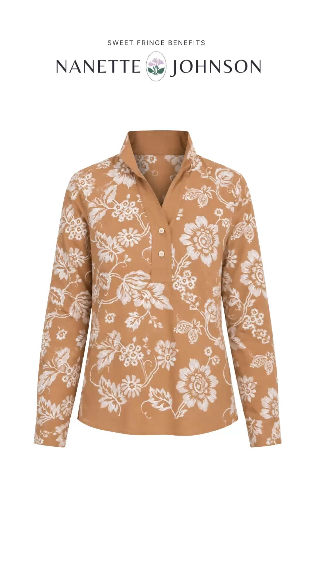 I can see why this floral top is a best seller. The warm caramel color and pretty print make it easy to wear with jeans, but it still feels like you put a little thought into the outfit.

#LTKPetite #LTKWorkwear #LTKTravel