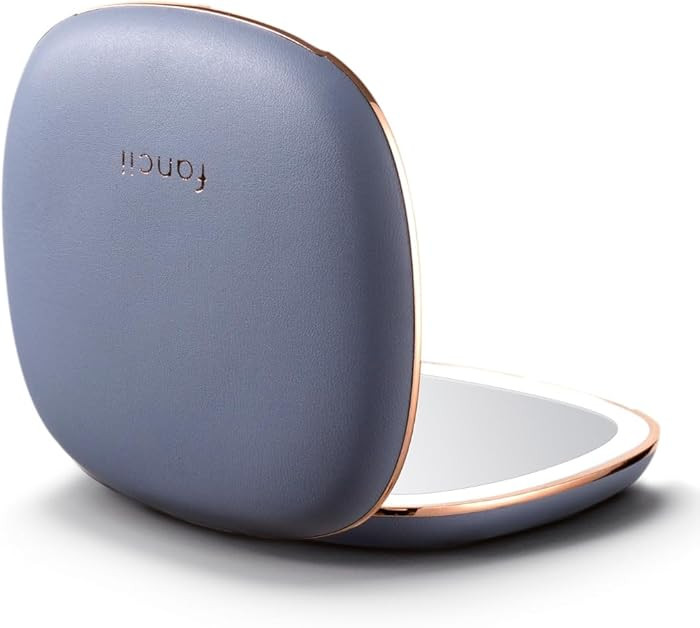 Fancii Mila 2 LED Lighted Compact Makeup Mirror, Rechargeable, 10x /1x Magnifying, Tru-Glow Light... | Amazon (US)