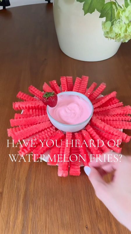 How fun is this tool!? I don't know about you but my kids love watermelon and cutting them into “fry” like shapes to dip in yogurt has been such a fun way to eat it! A great snack idea for not only your littles but you too!

#LTKVideo #LTKhome