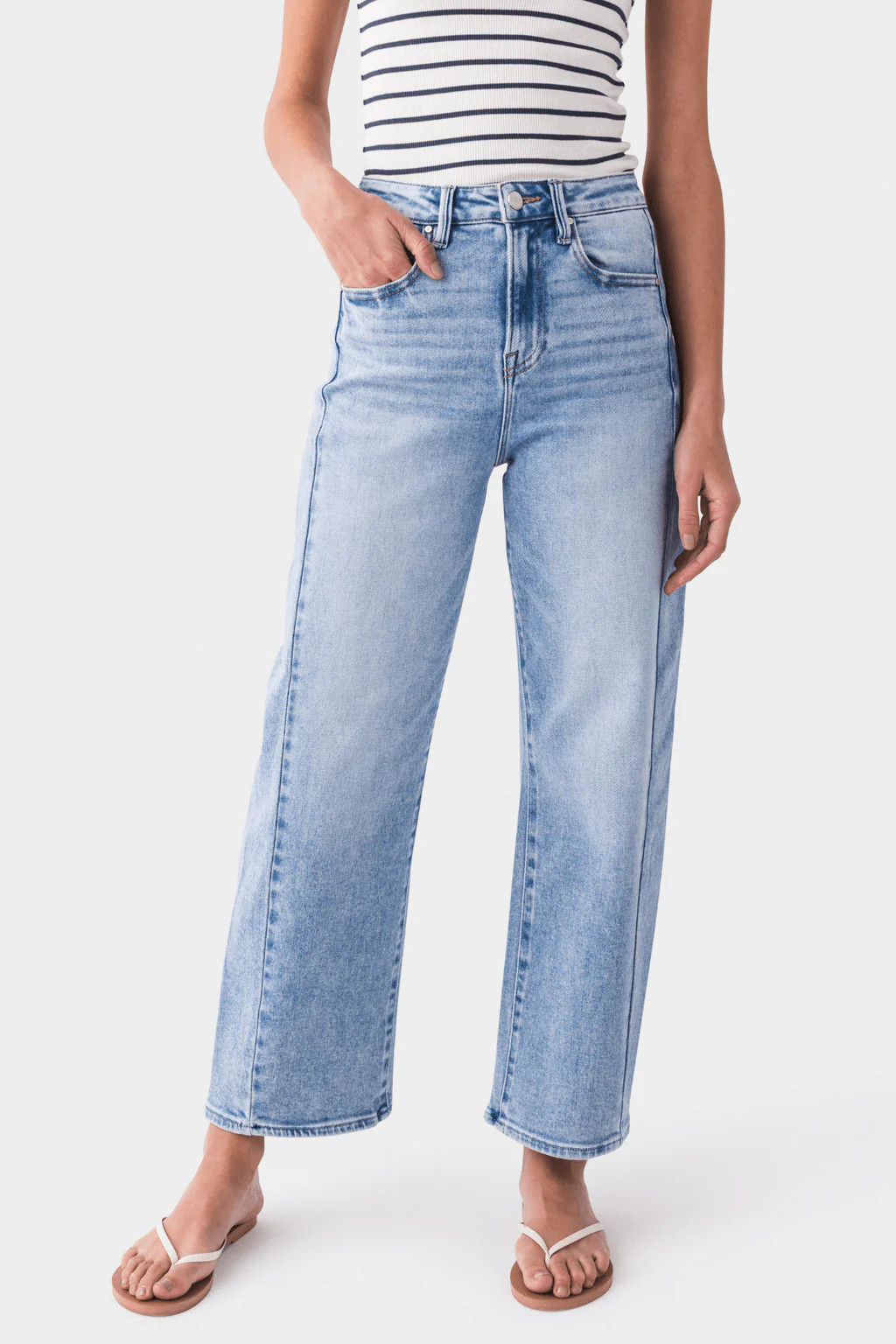 Risen Wren High Rise Barrel Jeans | Social Threads