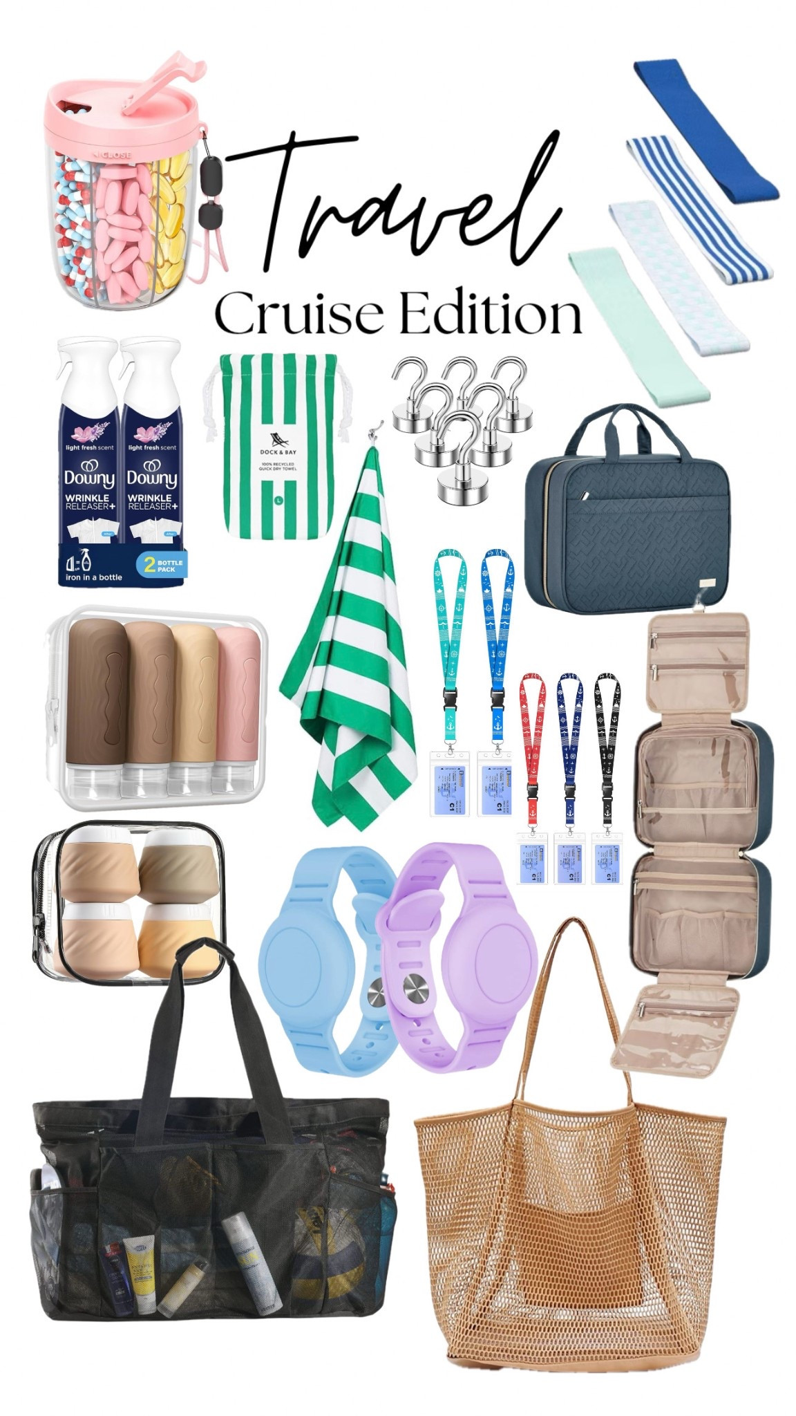 Cruise Essentials! 10/10 recommend the air tag tracker bracelets if you have kids!

#LTKFamily #LTKSummerEdit #LTKTravel