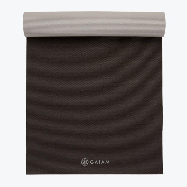 Gaiam 6mm Premium Print Yoga Mat, Black/Grey | Dick's Sporting Goods