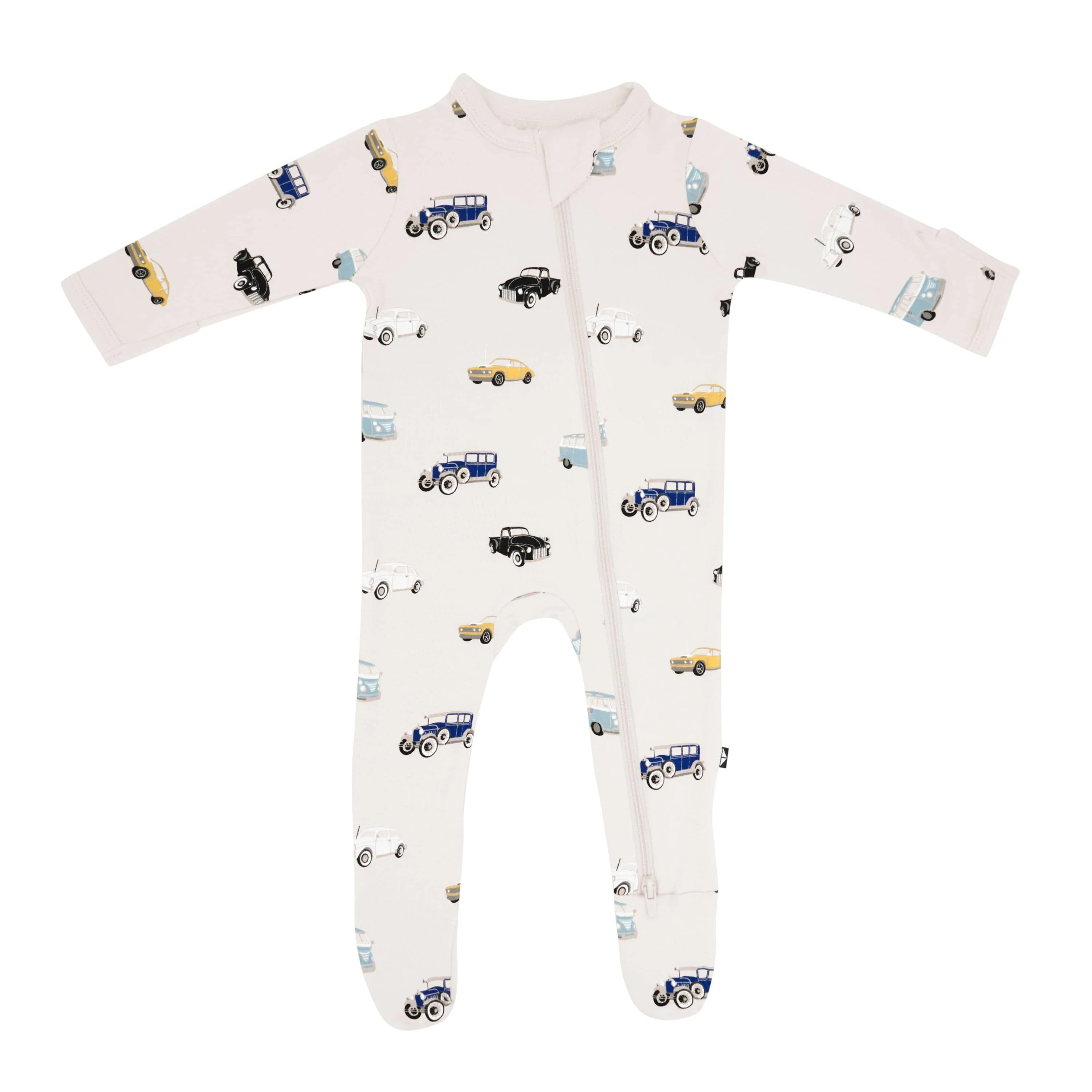 Zippered Footie in Vintage Cars | Kyte BABY