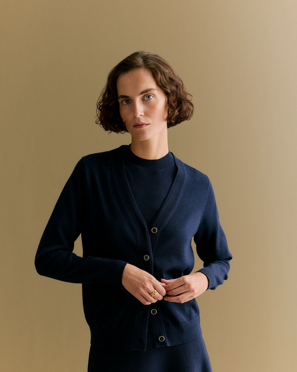 Trenery - Australian Merino Pocket V Neck Cardigan in Navy - Jumpers & Cardigans (Navy) Australian Merino Pocket V Neck Cardigan in Navy | THE ICONIC (AU & NZ)