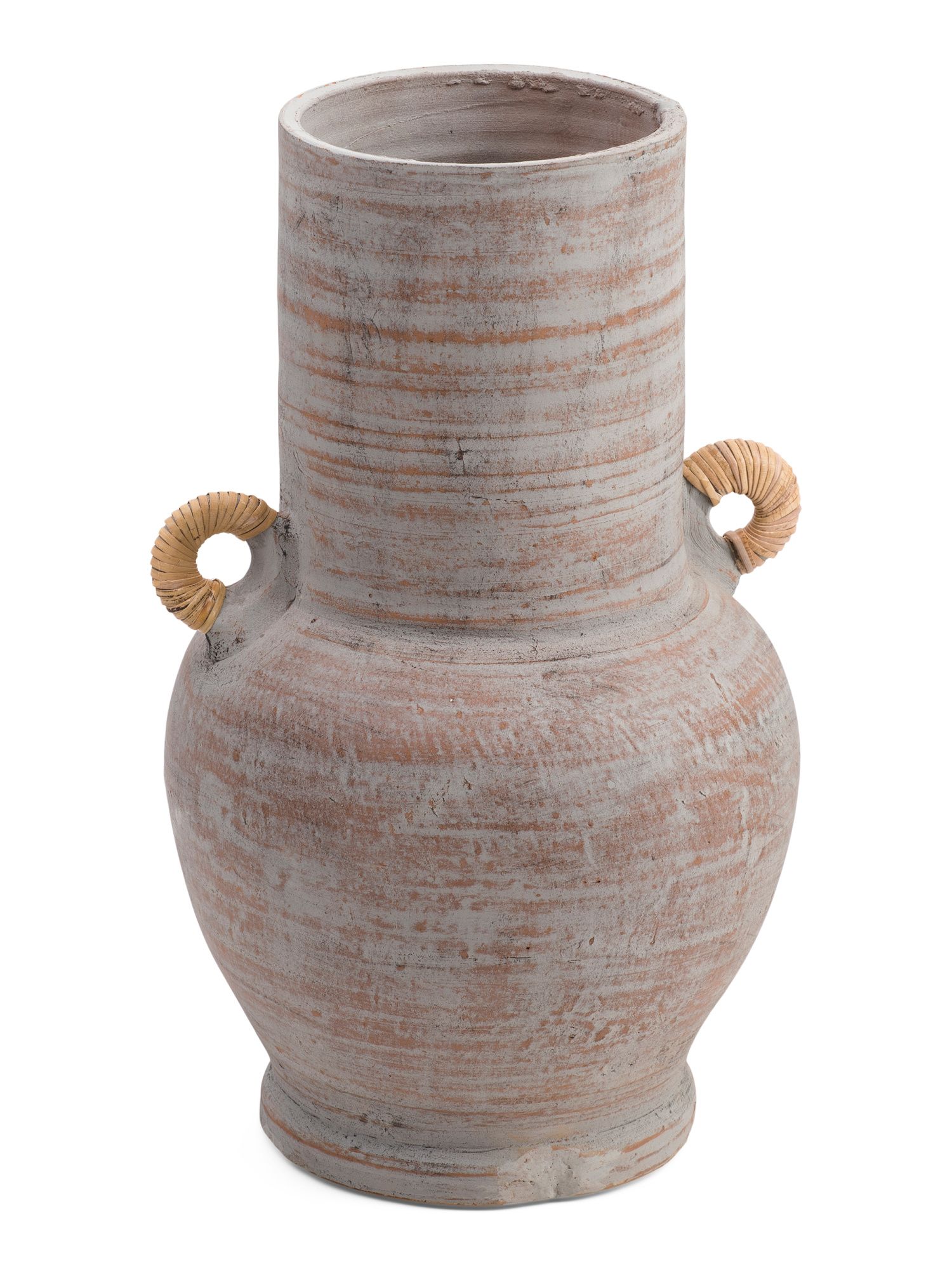 16in Large Distressed Vase With Handles | TJ Maxx