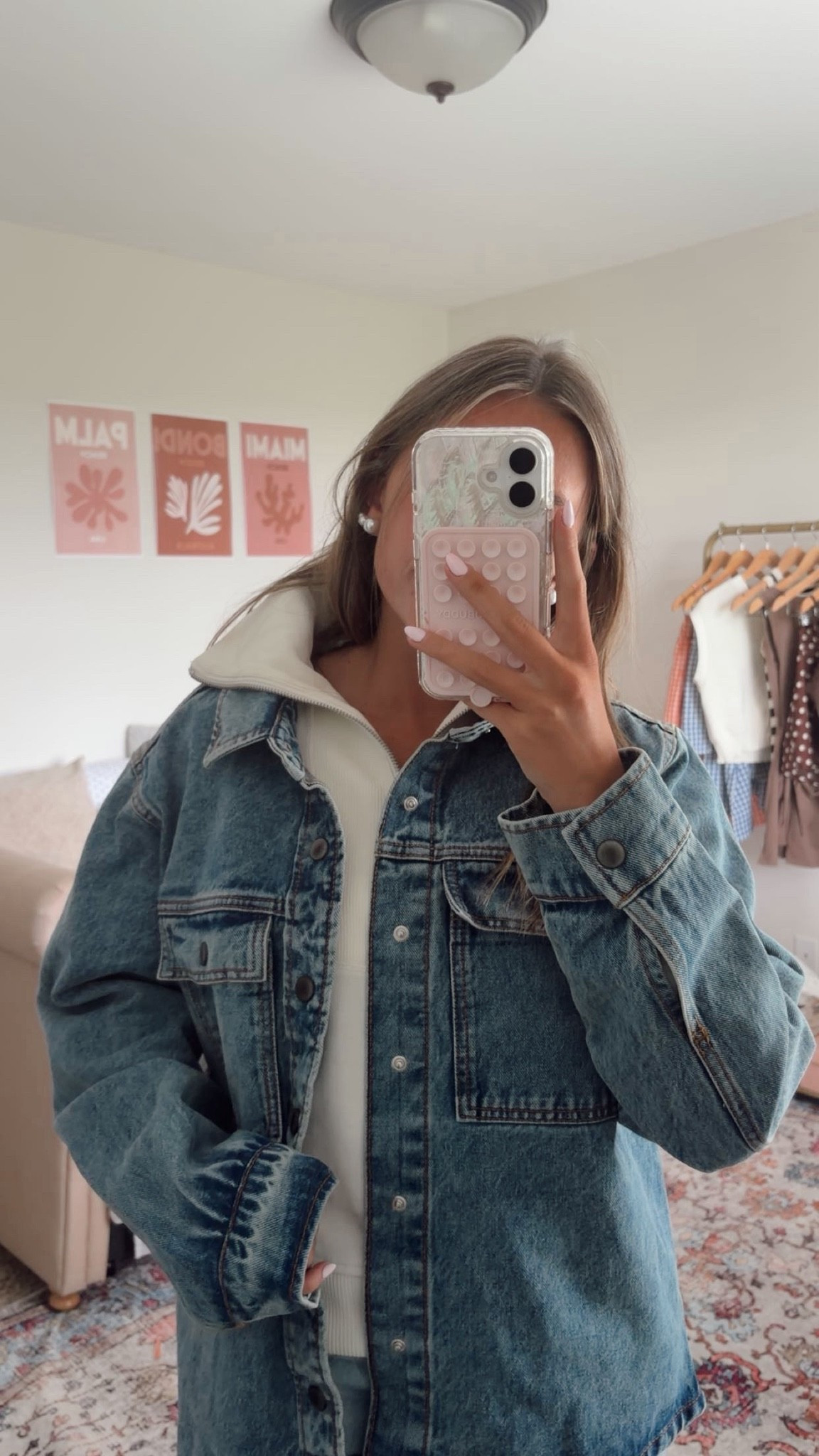 Fall outfit inspo!! Love this easy layered look! A cream quarter zip paired with a classic jean jacket is the perfect combo for those cooler fall days. So simple, cozy, and easy to style with your favorite jeans or leggings! 

#FallOutfit #FallStyle #FallFashion #FallOutfitInspo #LayeredLook #QuarterZip #JeanJacket #DenimJacket #CasualStyle #CozyStyle #EverydayOutfit

#LTKdayinmylife #LTKootd #LTKU