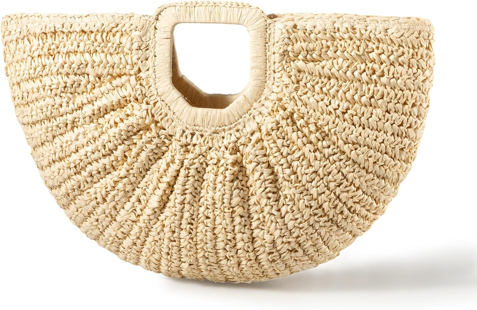 YYW Handmade Tote Bag for Women, Hand-woven Straw Large Hobo Bag for Women Round Handle Ring Toto... | Amazon (US)