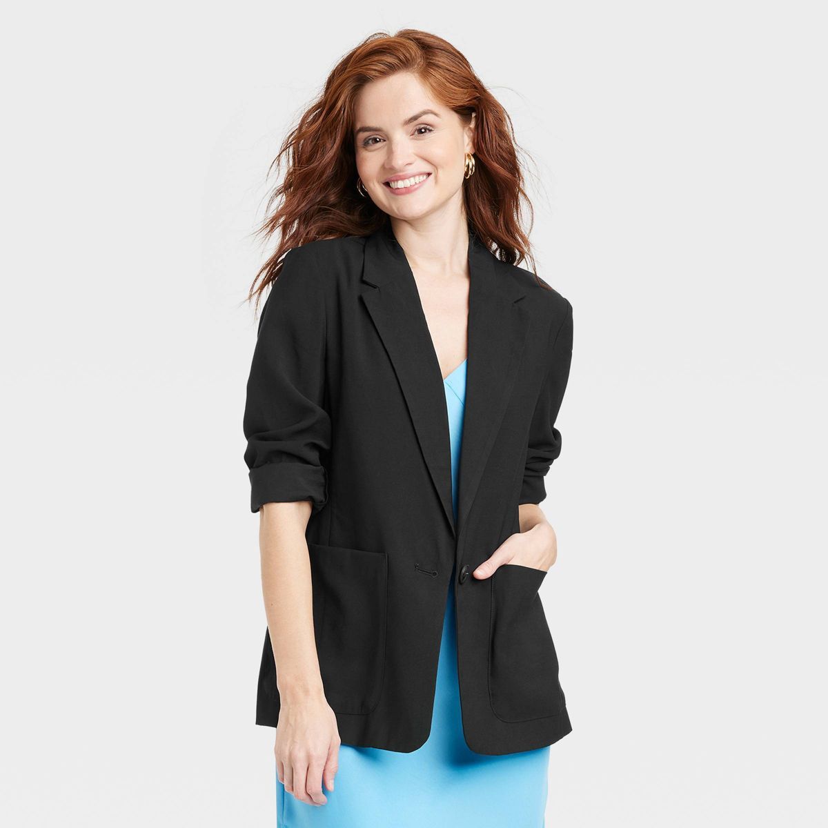 Women's Relaxed Fit Essential Blazer - A New Day™ Black | Target
