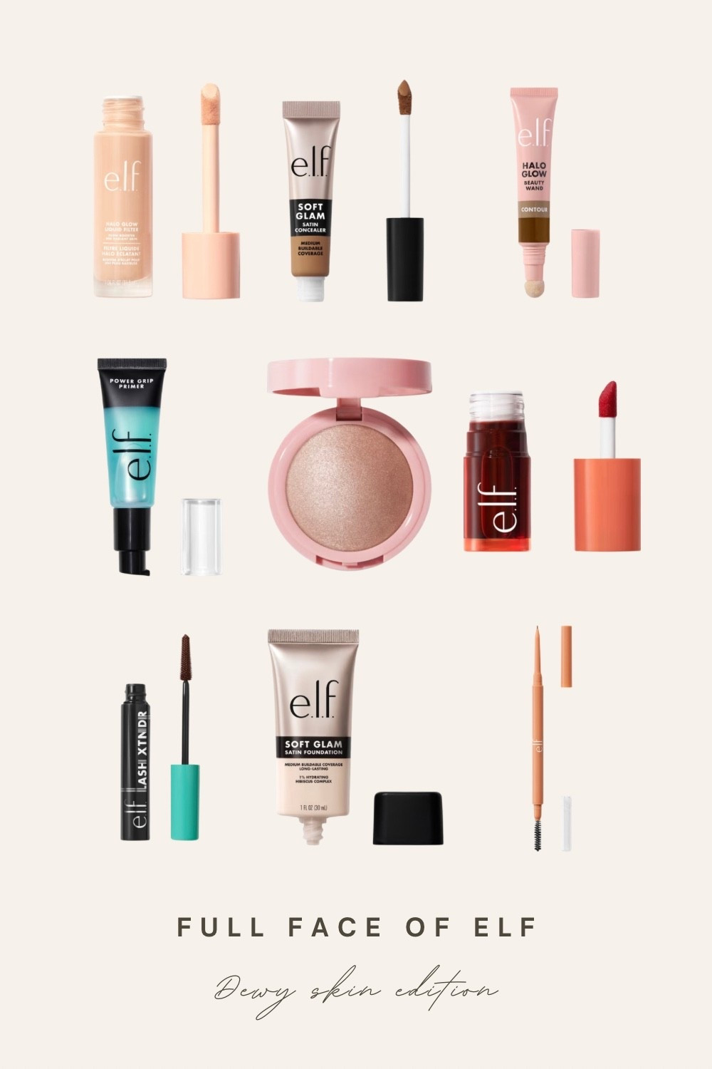 Full face of Elf cosmetics dewy skin edition! #dewyskin #elfcosmetics #fullface

#LTKmorningroutine #LTKgrwm #LTKBeauty