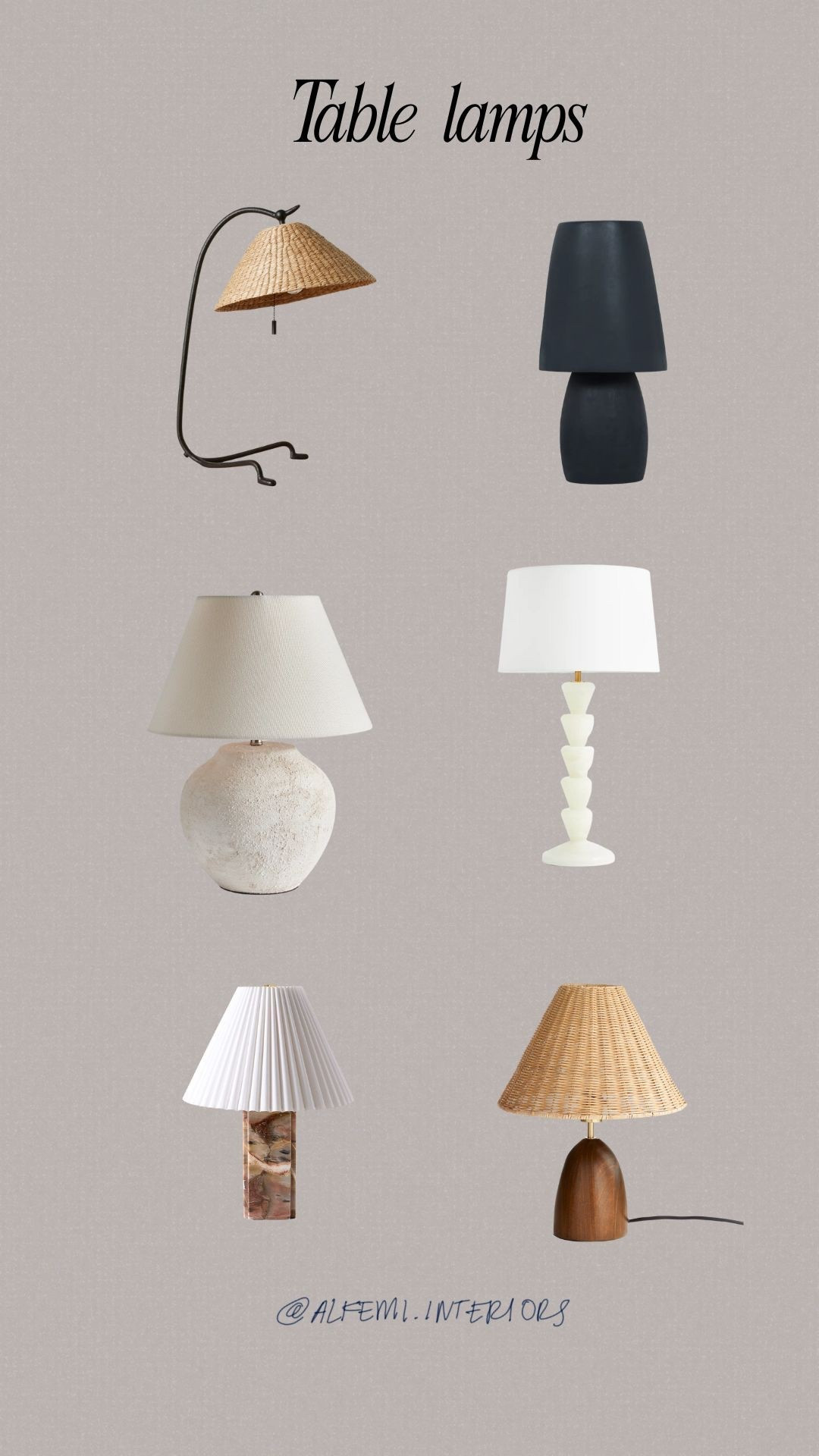 Table lamps roundup 

#LTKHome