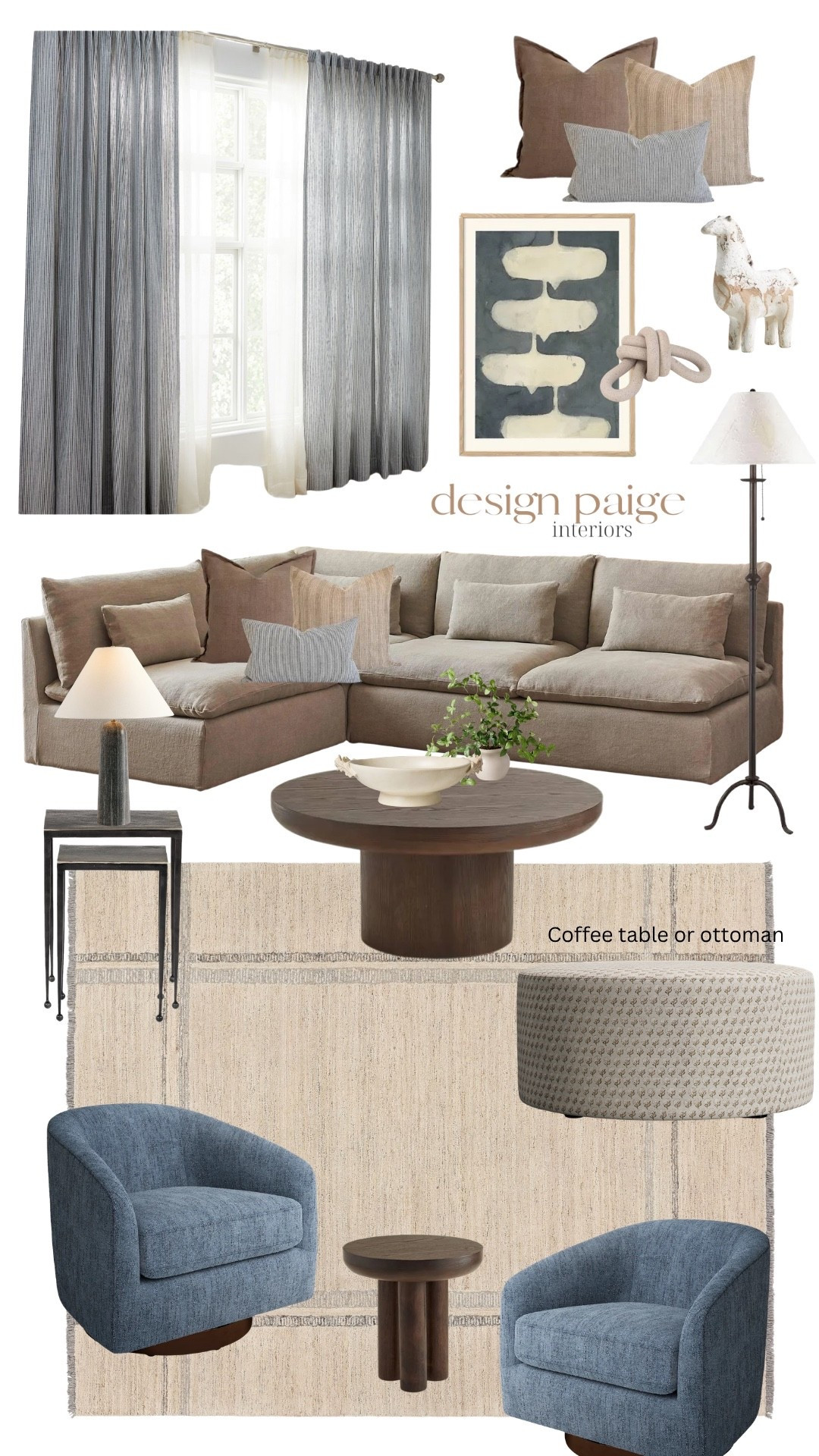 Cool toned living room