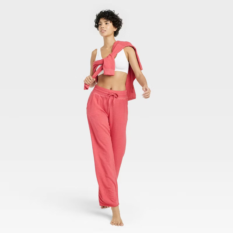 Women's French Terry Wide Leg Lounge Pants - Colsie™ | Target