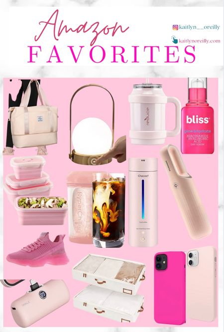 Amazon favorites .
Travel bag , water jug , skin care , portable vacuum , collapsible food storage containers , drink chiller , pink sneakers , portable lamp , portable travel kettle , portable phone charger that’s great for traveling , under the bed storage organizer , silicone phone case.

amazon finds , amazon travel , amazon must haves , amazon travel essentials , amazon sales , amazon sale , travel must haves , skincare , amazon skincare , amazon fitness , amazon gym must haves , gym essentials , amazon unique finds , amazon finds , sneakers , amazon sneakers , amazon home. , amazon home finds , storage and organization , lamps , storage containers , home organization , home finds , college must haves , dorm room essentials , dorm room must haves , duffle bag , travel bag , gym bag , kitchen must haves. , amazon kitchen essentials , amazon kitchen finds , kitchen , kitchen must haves , home , amazon home finds , home essentials , home finds , home must haves 


#LTKtravel #LTKhome #LTKfit #LTKfamily #LTKunder50 #LTKunder100 #LTKSeasonal #LTKsalealert #LTKstyletip #LTKbeauty #LTKbump #LTKshoecrush #LTKU #LTKitbag