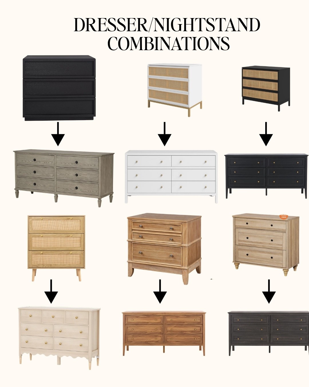 Dresser nightstand combos!