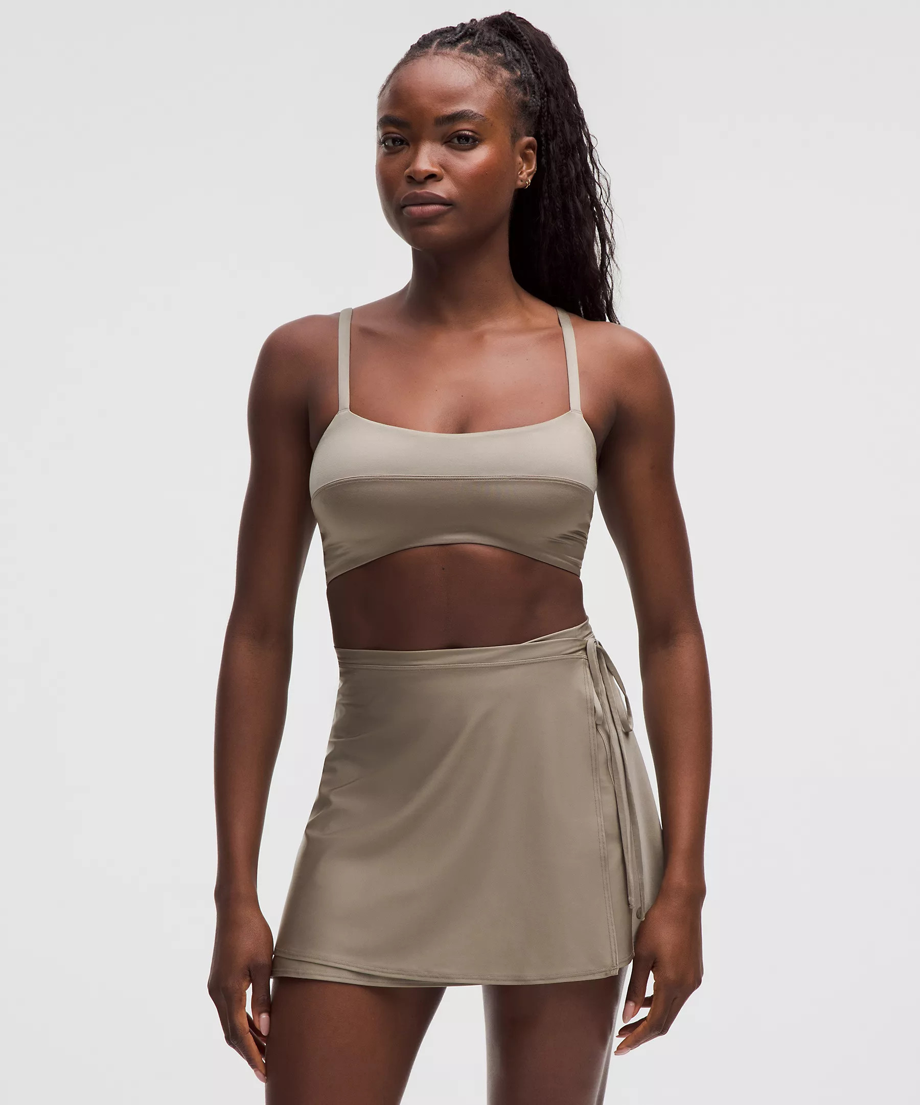 Satin Spaghetti-Strap Yoga Bra | Lululemon (US)