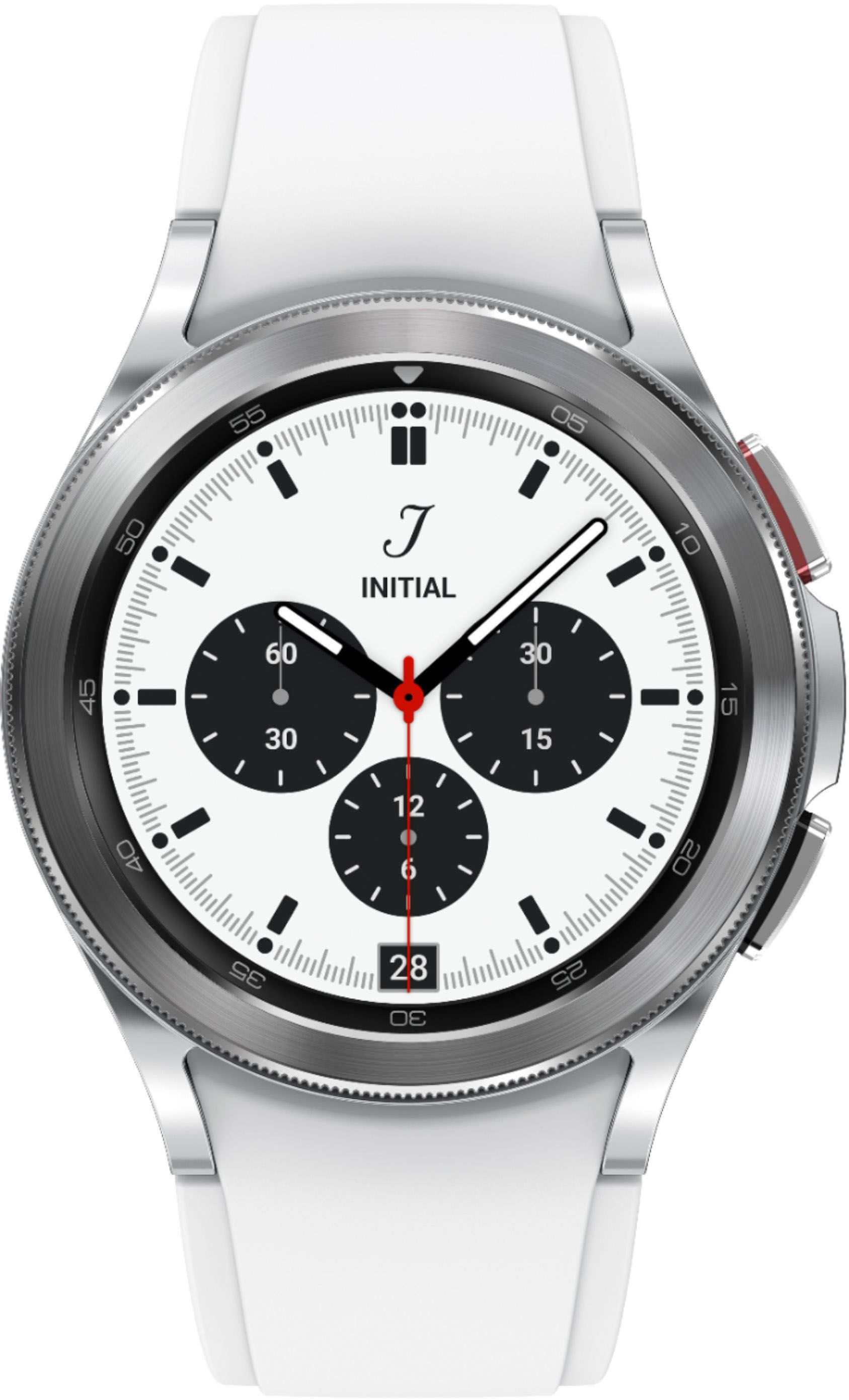 Samsung Geek Squad Certified Refurbished Galaxy Watch4 Classic Stainless Steel Smartwatch 42mm LT... | Best Buy U.S.