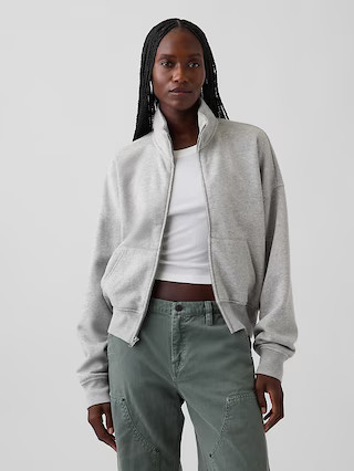 VintageSoft Oversized Mockneck Zip Jacket | Gap (US)