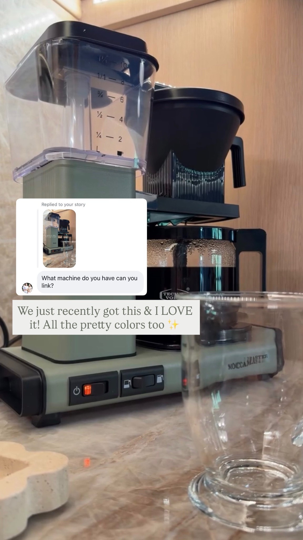 We are loving this new coffee machine! Also this color 😍

Loverly Grey, Amazon, coffee machine, home finds, kitchen finds

#LTKHome