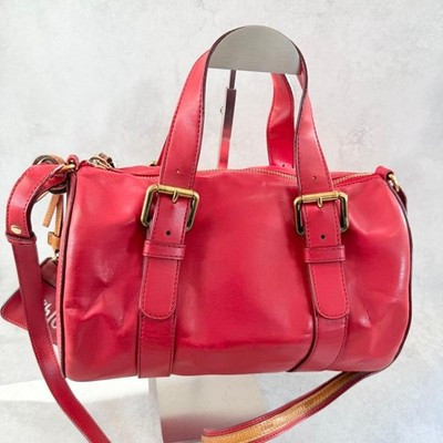 Chloe Auténtico Sam Boston Bolso de Hombro 2 Vías Bandolera Bolso de Mano Rojo Dorado Para Muje... | eBay US