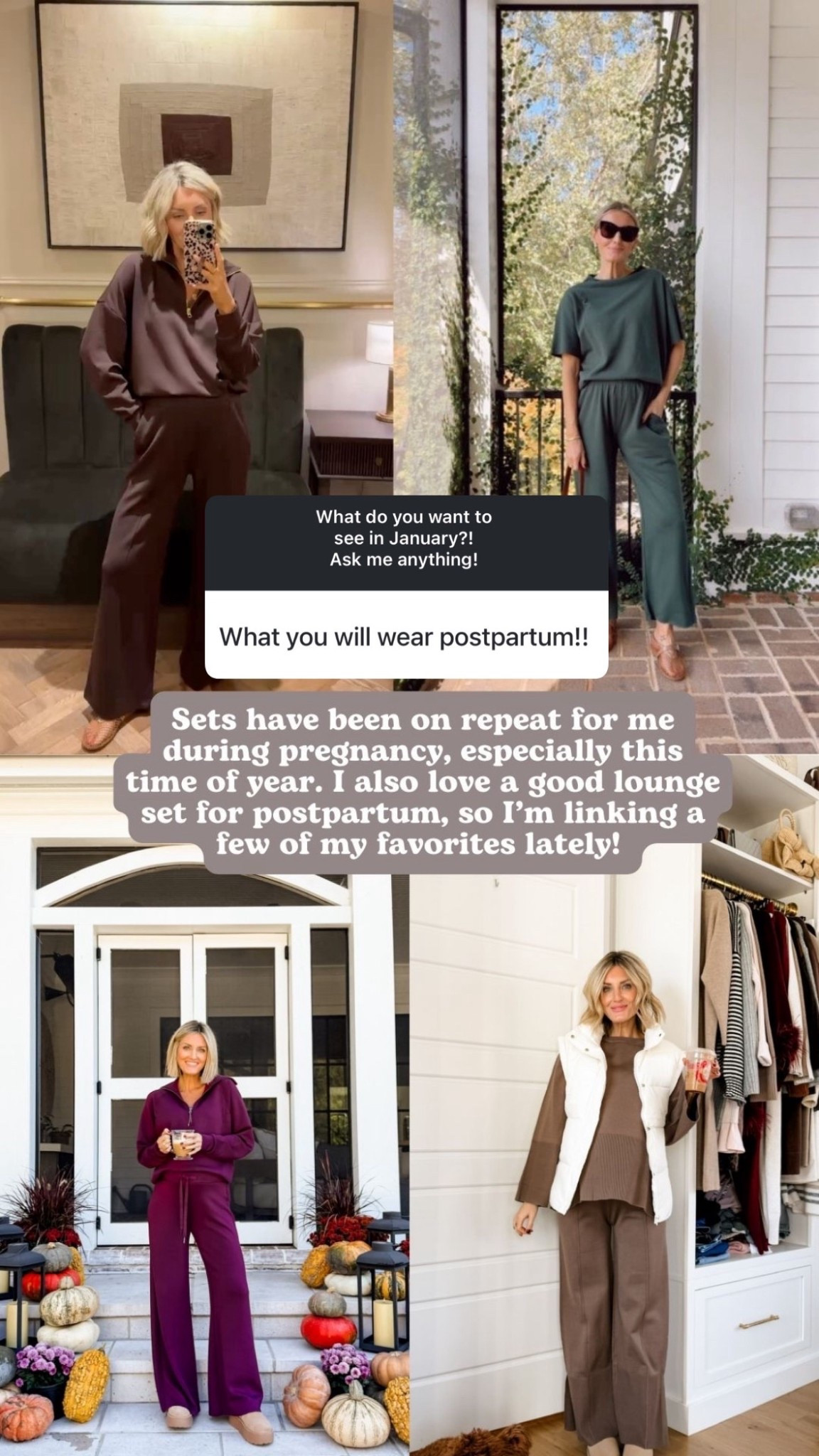 I’ve been living in lounge sets this pregnancy! Will definitely be wearing these a lot postpartum! 

Loverly Grey, matching sets, lounge sets, loungewear, bump friendly outfit ideas, pregnancy outfit ideas, maternity outfit ideas, postpartum outfit ideas 

#LTKmomlife #LTKBump #LTKootd