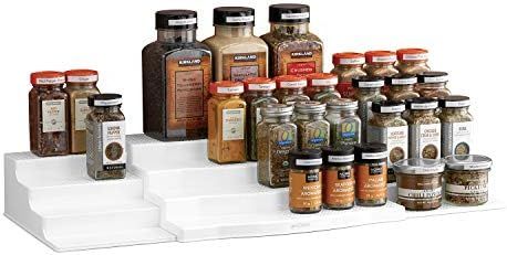 YouCopia 48 Spice Bottle ShelfSteps Organizer, Expandable, White | Amazon (US)