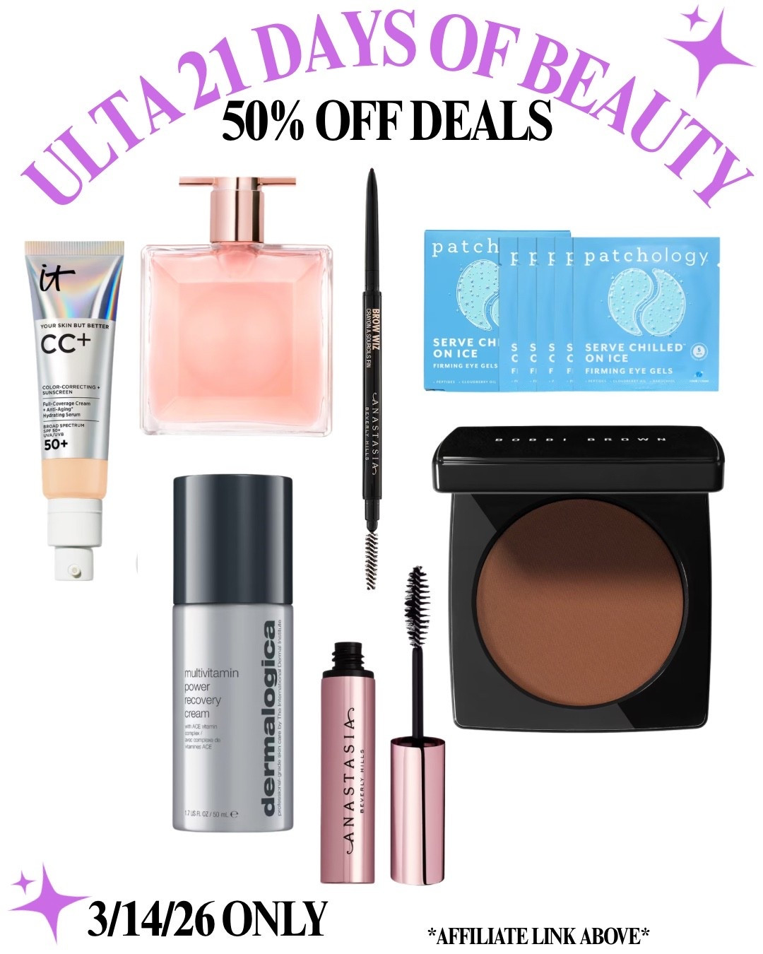 Ulta beauty deals 50% off 

#LTKSaleAlert #LTKBeauty