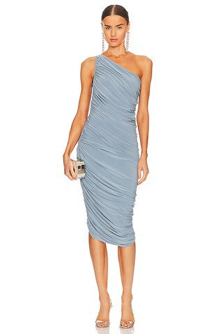 Norma Kamali Diana Dress in Soft Blue from Revolve.com | Revolve Clothing (Global)