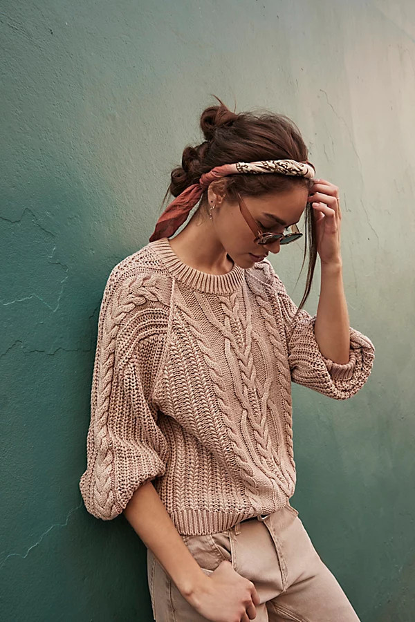 Frankie Cable Knit Sweater | Free People (Global - UK&FR Excluded)