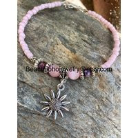 Ankle Bracelet, Anklet, Sunflower Beach Anklet, Beaded Woman's Hippie Boho Gift Jewelry | Etsy (US)