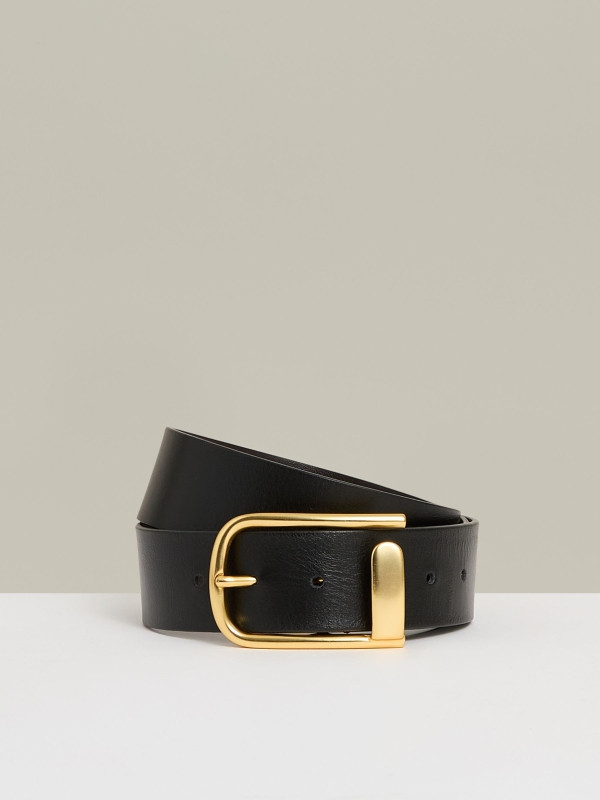 Iyla
                Leather Half Keeper Belt | Reiss UK