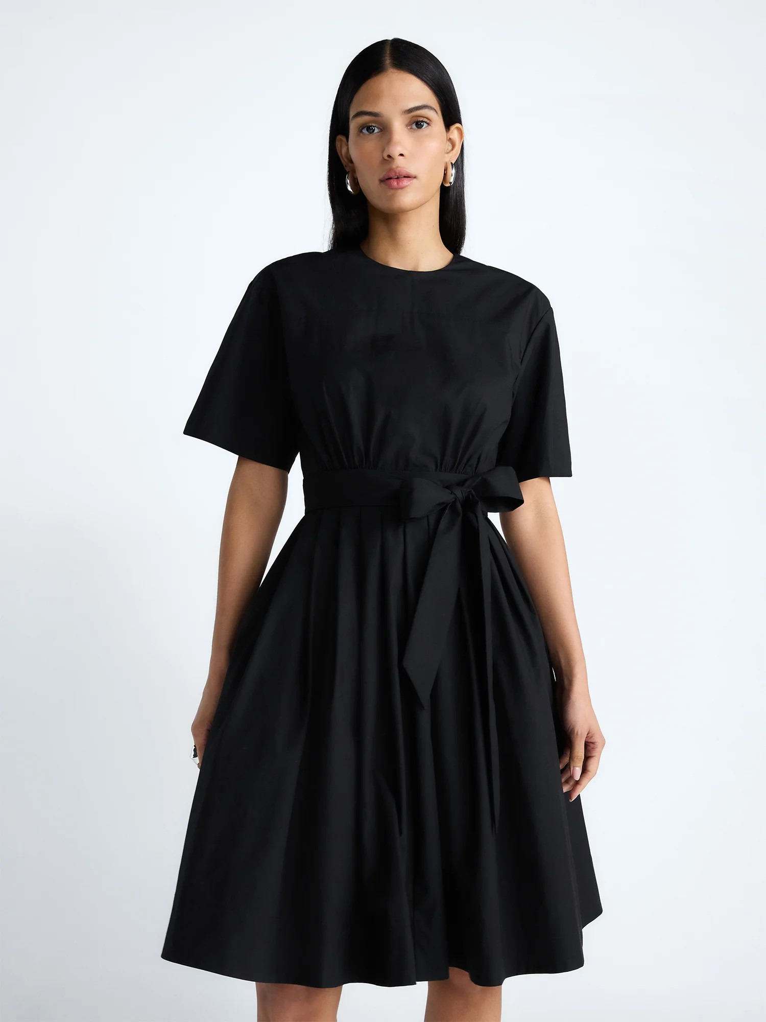 Devil Wears Prada Scoop Collection Women's and Women's Plus Cotton Tie-Waist Midi Dress, Sizes 0-... | Walmart (US)