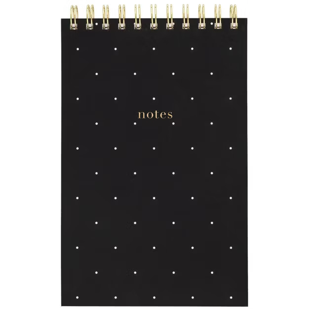 College Ruled 1 Subject Spiral Notebook Topbound Black with White Dot - Sugar Paper Essentials | Target
