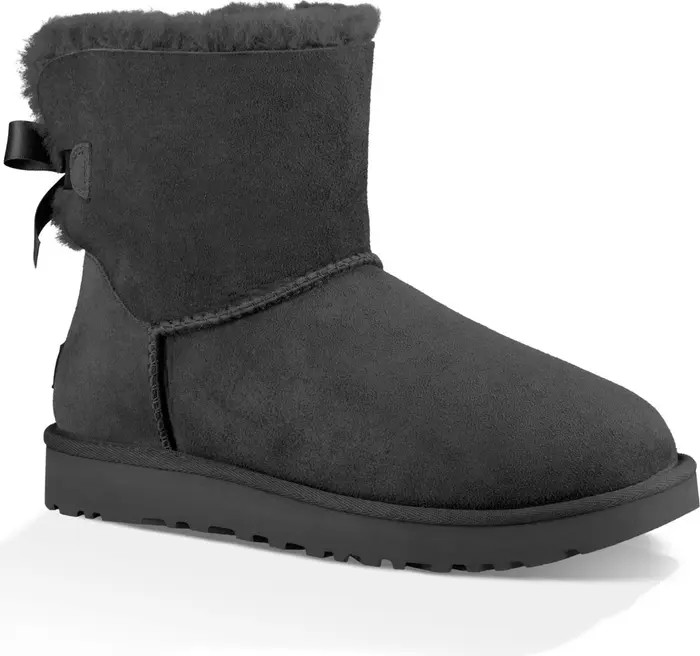 UGG® Mini Bailey Bow II Genuine Shearling Bootie (Women) | Nordstrom | Nordstrom