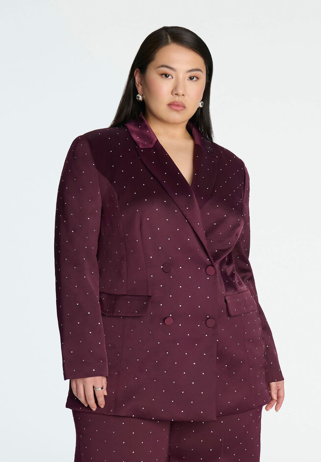 Rhinestone Embellished Blazer | Eloquii