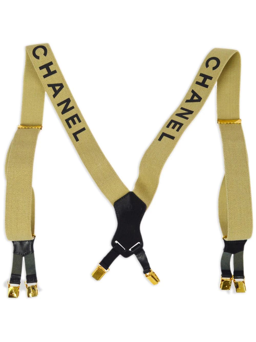 CHANEL Pre-Owned 1990s logo-print Suspenders - Farfetch | Farfetch Global