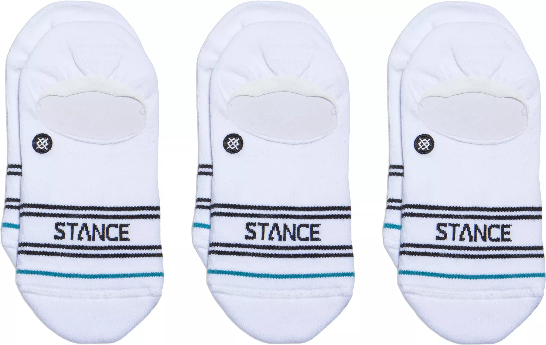Stance Men's Basic No Show Socks - 3 Pack, Medium, White | DICK'S Sporting Goods