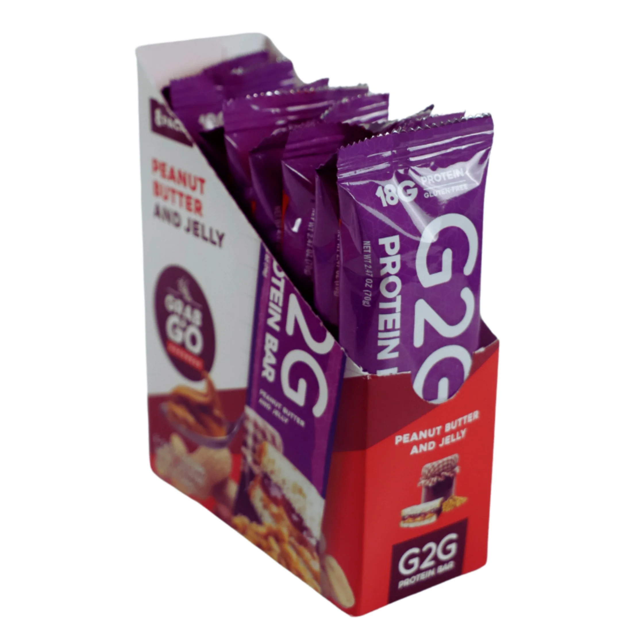 G2G Protein Bar, Peanut Butter & Jelly, Gluten-Free, Clean Ingredients, Refrigerated for Freshnes... | Walmart (US)