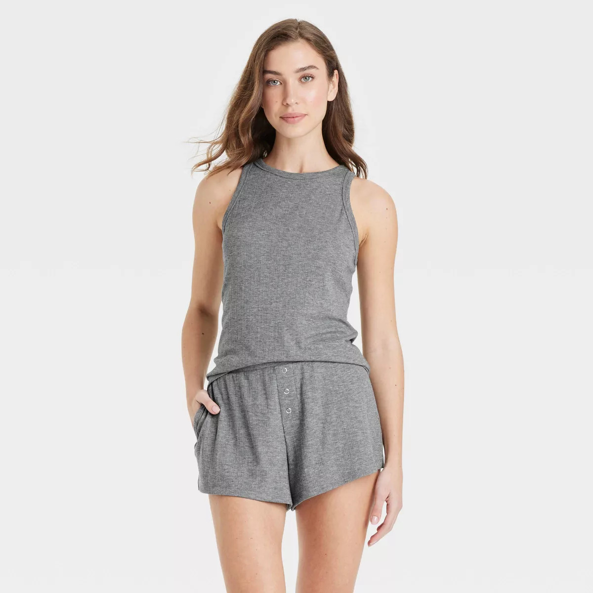 Women's Ribbed Tank and Shorts Pajama Set - Auden™ | Target