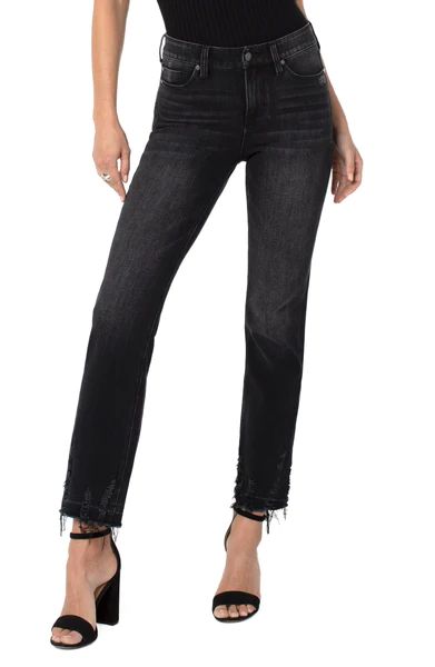 SADIE STRAIGHT WITH DESTRUCTED LET DOWN HEM | Liverpool Jeans