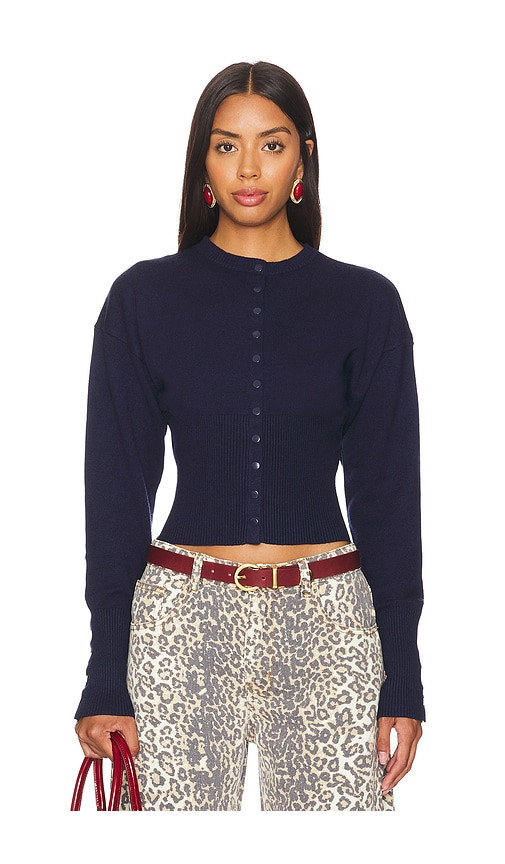 LIONESS Head in The Clouds Cardigan in Navy. - size L | Revolve Clothing (Global)