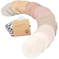 Organic Nursing Pads - 14 Washable Viscose Derived from Bamboo Breastfeeding Pads, Wash Bag, Reus... | Amazon (US)