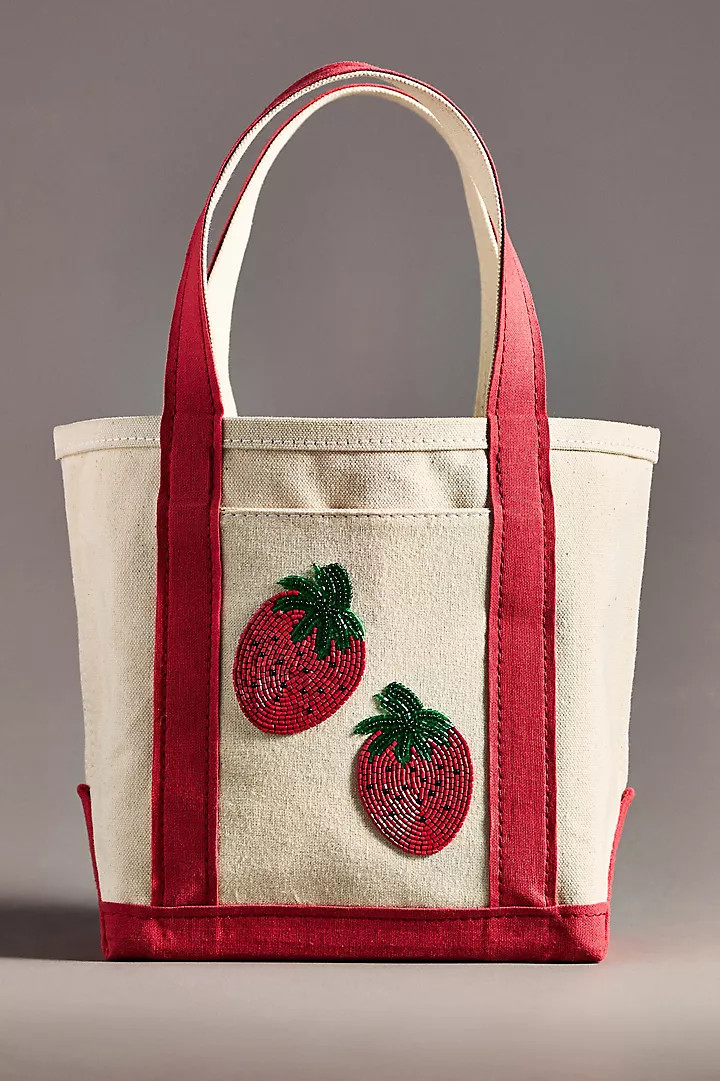 Beaded Canvas Tote | Anthropologie (US)