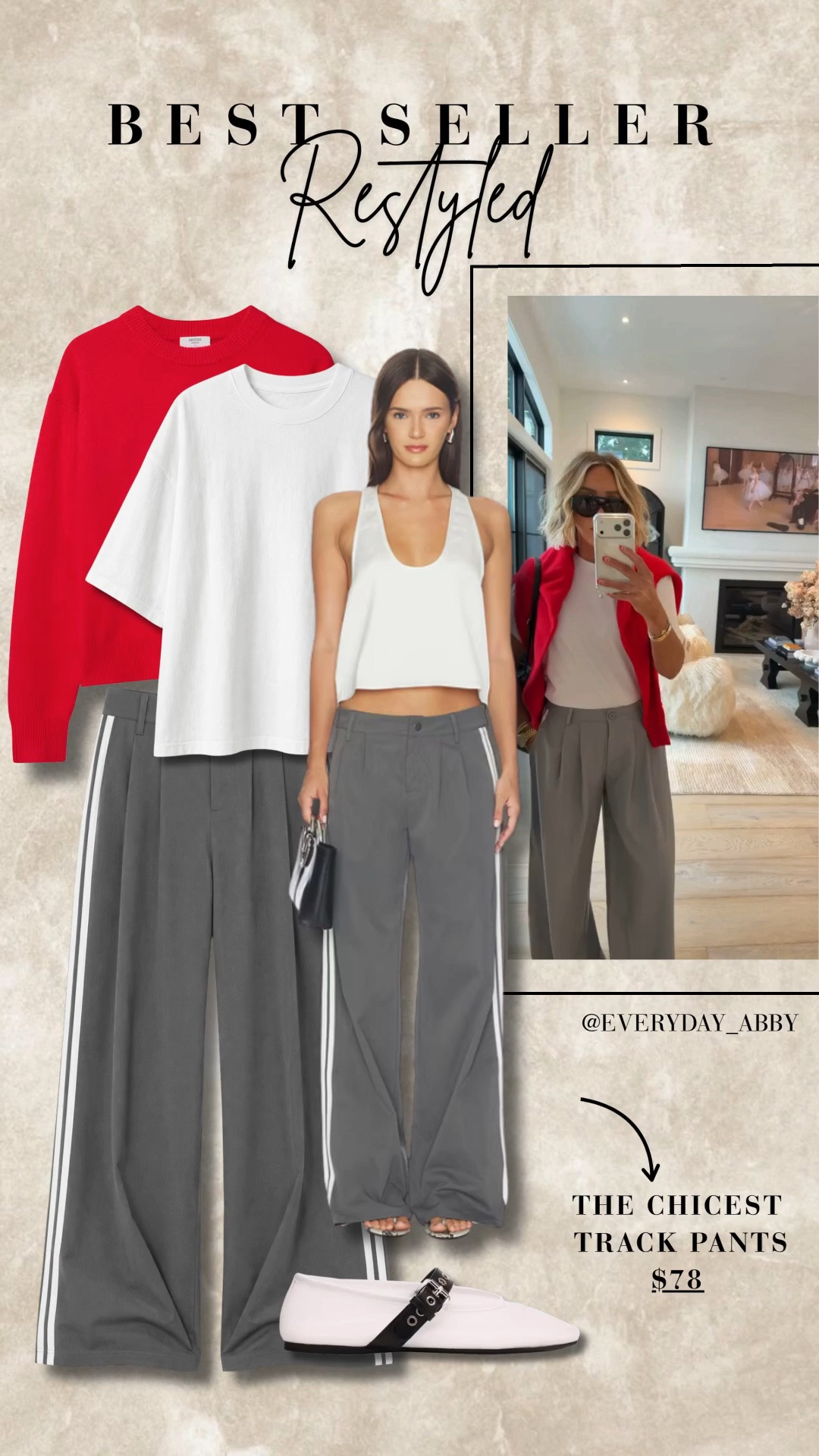 Yeah these track pants are TOO good ❤️‍🔥 love it paired with a basic tee and this red sweater for a pop of color 💯

#LTKootd #LTKSeasonal #LTKTall