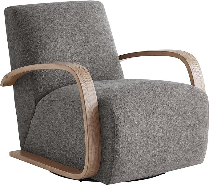 CHITA Swivel Accent Chair, Modern Arm Chair for Living Room, Fossil Grey in Fabric with Grey Wood... | Amazon (US)