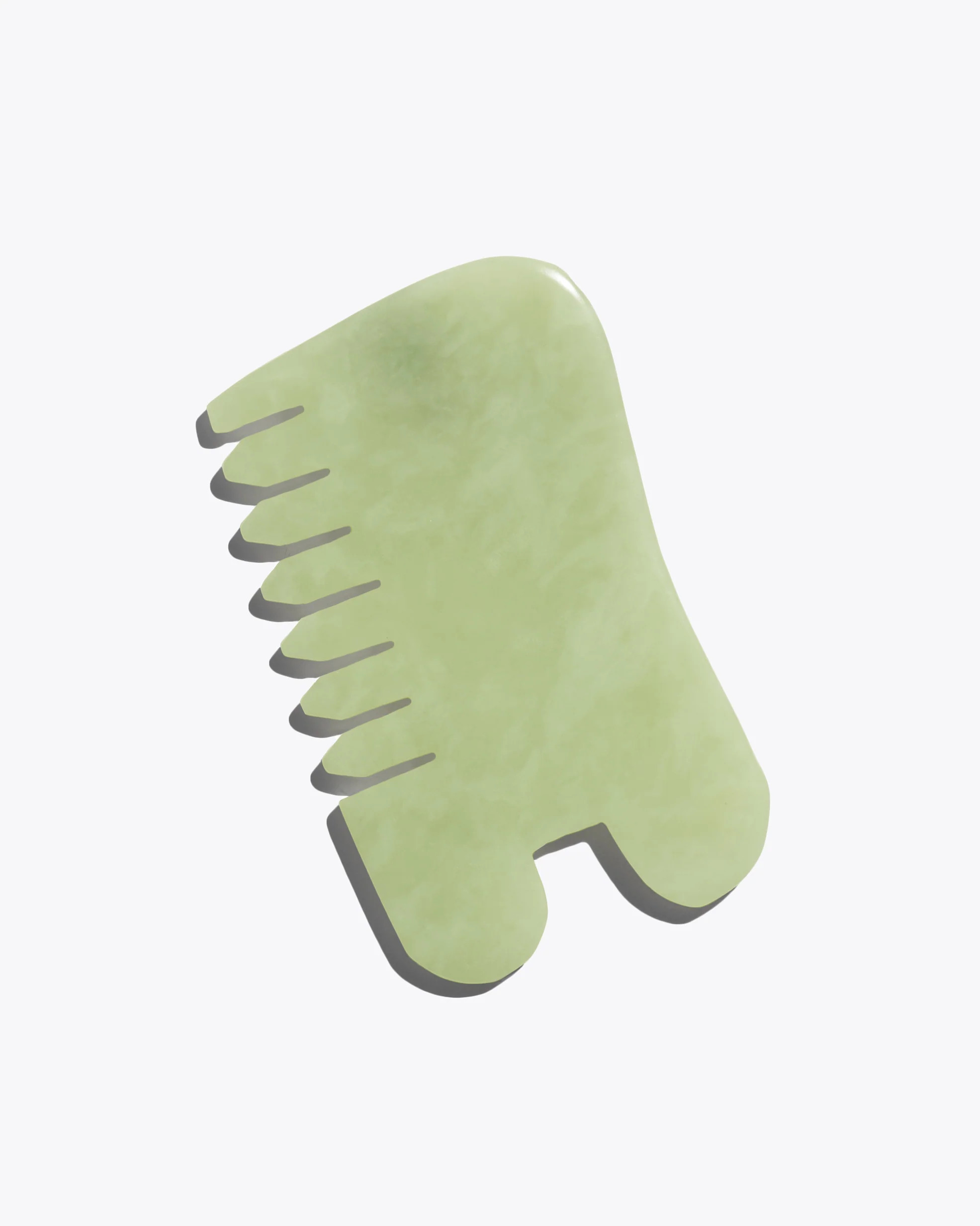 ISLAND JADE Gemstone Gua Sha + Massaging Comb | Earth Harbor Naturals