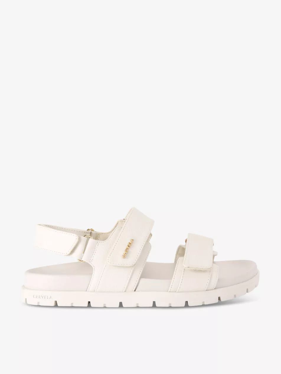 Fame logo-embellished leather sandals | Selfridges