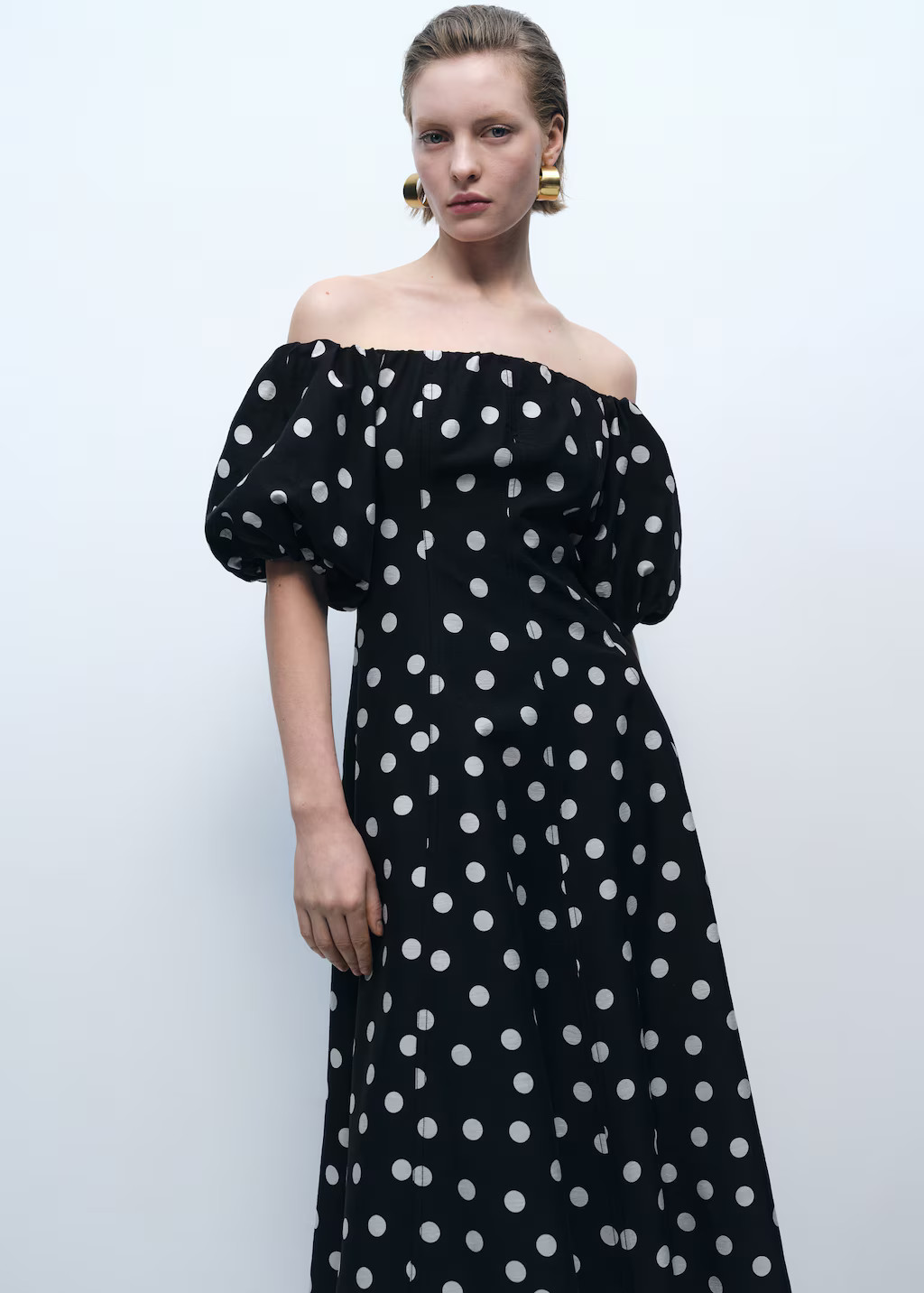 Strapless polka-dot dress - Women | MANGO USA | Mango (US/MX/AU)