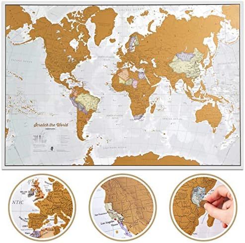 Scratch The World ® Travel Map - Scratch Off World Map Poster - X-Large 23 x 33 - Maps Internati... | Amazon (US)